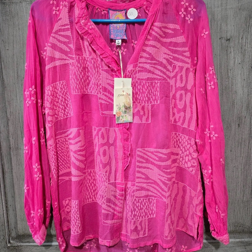 FARM Rio Fuchsia Patterned Blouse